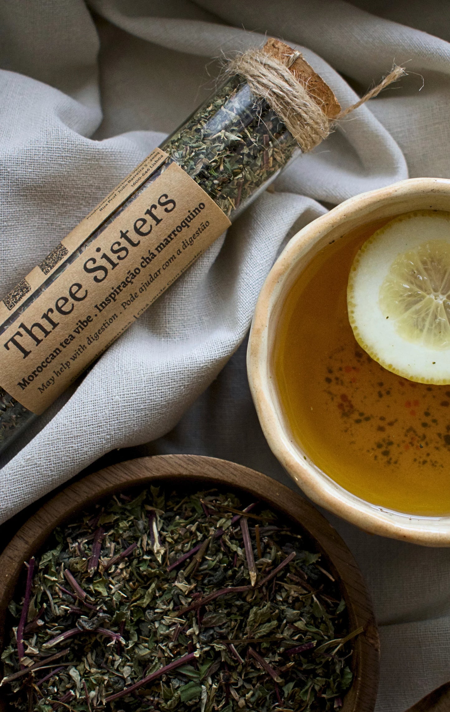 Herbal Tea - Three Sisters - Moroccan-Inspired Mint Green Tea | Digestive wellness - Verbena herbals